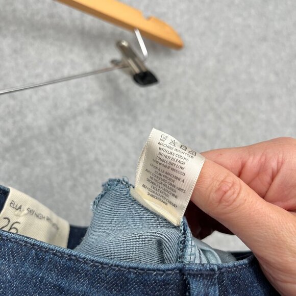 Anthropologie Unpublished Ella Sky High Rise Skinny Jeans Size 26 Dark Wash NEW - Picture 9 of 14